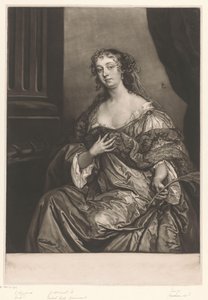 Portræt af Elizabeth Hamilton som Sankt Katharina af James McArdell