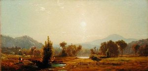 View of the Catskills (olie på lærred)
