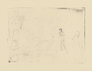 [76] Indtryk fra annullerede plader af Whistler - [To figurer]. af James Abbott McNeill Whistler