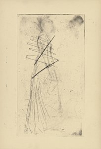 [76] Indtryk fra annullerede plader af Whistler - [Woman Standing]. af James Abbott McNeill Whistler