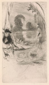 [76] Indtryk fra annullerede plader af Whistler - the Model Resting. af James Abbott McNeill Whistler