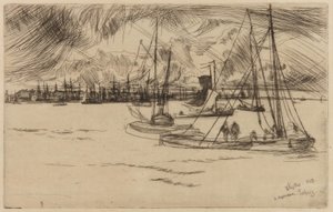 Amsterdam, fra Tolhuis af James Abbott McNeill Whistler