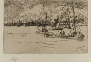 Amsterdam, fra Tolhuis af James Abbott McNeill Whistler