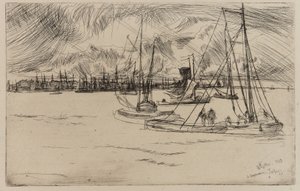 Amsterdam, fra Tolhuis af James Abbott McNeill Whistler