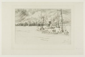 Amsterdam, fra Tolhuis af James Abbott McNeill Whistler