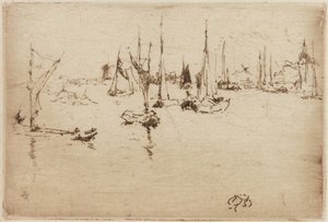 Pramme, Dordrecht af James Abbott McNeill Whistler