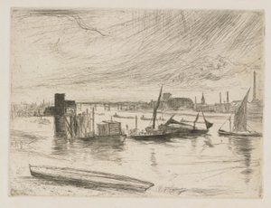Battersea Dawn (Cadogan Pier) af James Abbott McNeill Whistler
