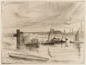 Battersea Dawn (Cadogan Pier) af James Abbott McNeill Whistler
