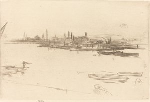 Battersea: Dawn af James Abbott McNeill Whistler