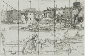 Black Lion Wharf af James Abbott McNeill Whistler