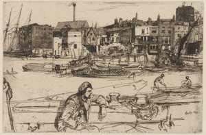 Black Lion Wharf af James Abbott McNeill Whistler