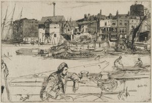 Black Lion Wharf af James Abbott McNeill Whistler