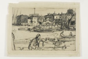 Black Lion Wharf af James Abbott McNeill Whistler