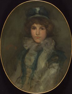 Blå og koral:  Den lille blå hat af James McNeill Whistler