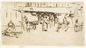 Stand, markedsplads, søer af James Abbott McNeill Whistler