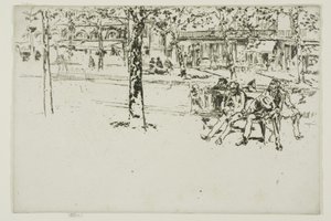 Boulevard Poissonniere, Paris af James McNeill Whistler