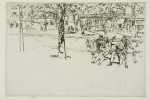Boulevard Poissonniere, Paris af James Abbott McNeill Whistler