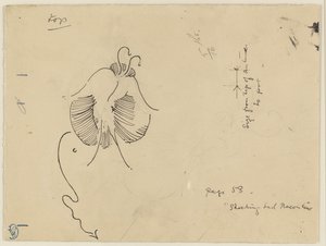 Sommerfugl (recto); Fragment af sommerfugl (verso) af James McNeill Whistler