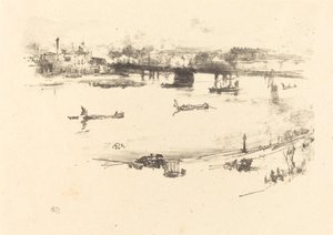 Charing Cross Railway Bridge af James Abbott McNeill Whistler