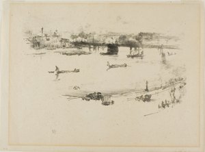 Charing Cross Railway Bridge af James Abbott McNeill Whistler