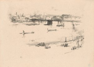 Charing Cross Railway Bridge af James Abbott McNeill Whistler
