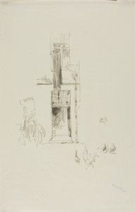 Haner og høns, Hôtel Colbert af James Abbott McNeill Whistler