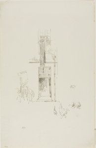 Haner og høns, Hôtel Colbert af James Abbott McNeill Whistler