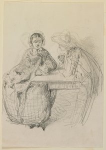 Par sidder ved et bord af James Abbott McNeill Whistler