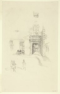 Courtyard, Chelsea Hospital af James Abbott McNeill Whistler