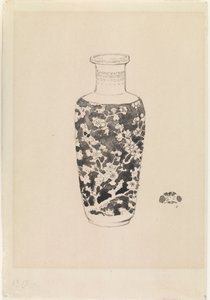 Cylindrisk vase med tyk hals af James Abbott McNeill Whistler