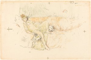 Draperet figur, liggende af James Abbott McNeill Whistler