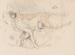 Draperet figur, liggende af James Abbott McNeill Whistler