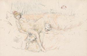 Draperet figur, liggende af James McNeill Whistler