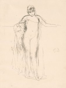 Draperet model, stående af James McNeill Whistler