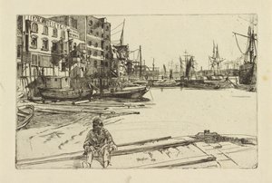 Eagle Wharf (Tyzac Whiteley og Co.) af James Abbott McNeill Whistler