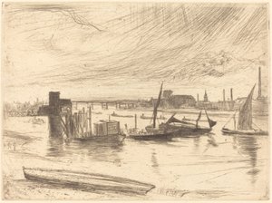 Tidlig morgen, Battersea af James Abbott McNeill Whistler