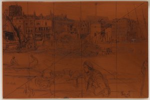 Ætseplade: Black Lion Wharf af James Abbott McNeill Whistler
