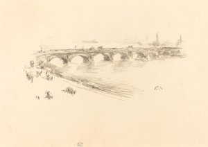 Aften, Little Waterloo Bridge af James Abbott McNeill Whistler
