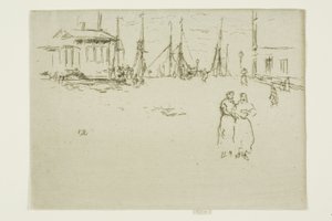 Fiskekaj, Oostende af James Abbott McNeill Whistler
