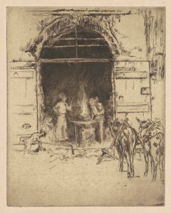Flaming Forge af James Abbott McNeill Whistler