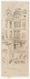 Blomstermarked, Bruxelles af James Abbott McNeill Whistler