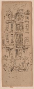 Blomstermarked, Bruxelles af James Abbott McNeill Whistler