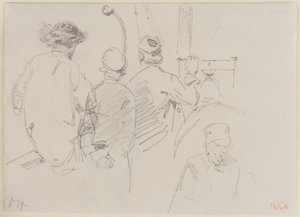 Fire mænd ombord på en båd af James Abbott McNeill Whistler
