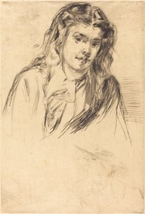 Fumettes bøjede hoved af James Abbott McNeill Whistler