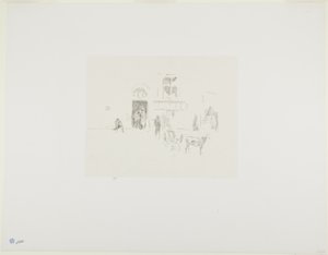 Gaiety Stage Door af James Abbott McNeill Whistler