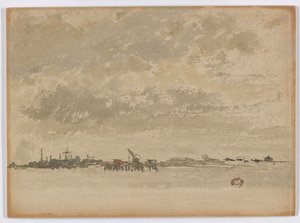 Grå og Sølv – Purfleet af James Abbott McNeill Whistler