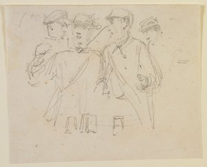 Gruppe på fire mand af James Abbott McNeill Whistler