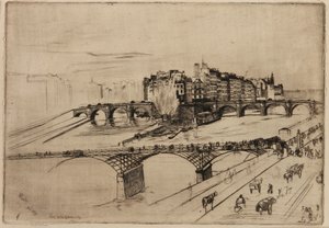 Isle of the City, Paris af James Abbott McNeill Whistler