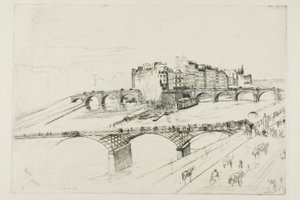 Isle of the City, Paris af James Abbott McNeill Whistler