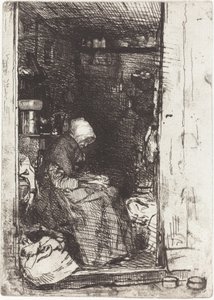 Den gamle kvinde med klude af James Abbott McNeill Whistler